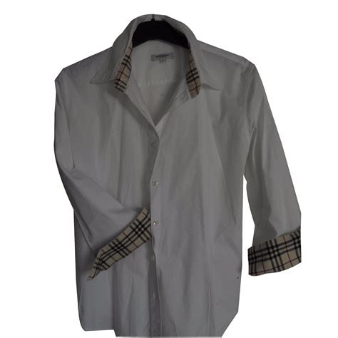 chemise burberry blanche|Chemise en coton (Blanc) .